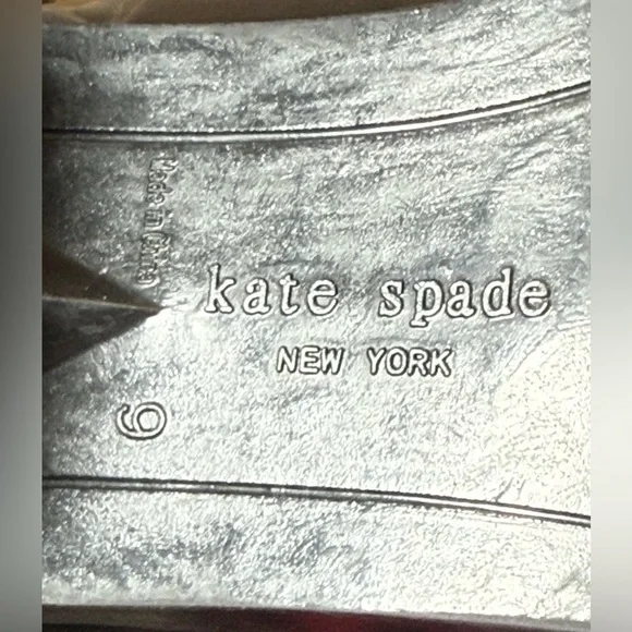 Kate Spade Women's Sz 9 Randi Black Gloss Rubber Heeled Knee High Rain Boots - Picture 10 of 11